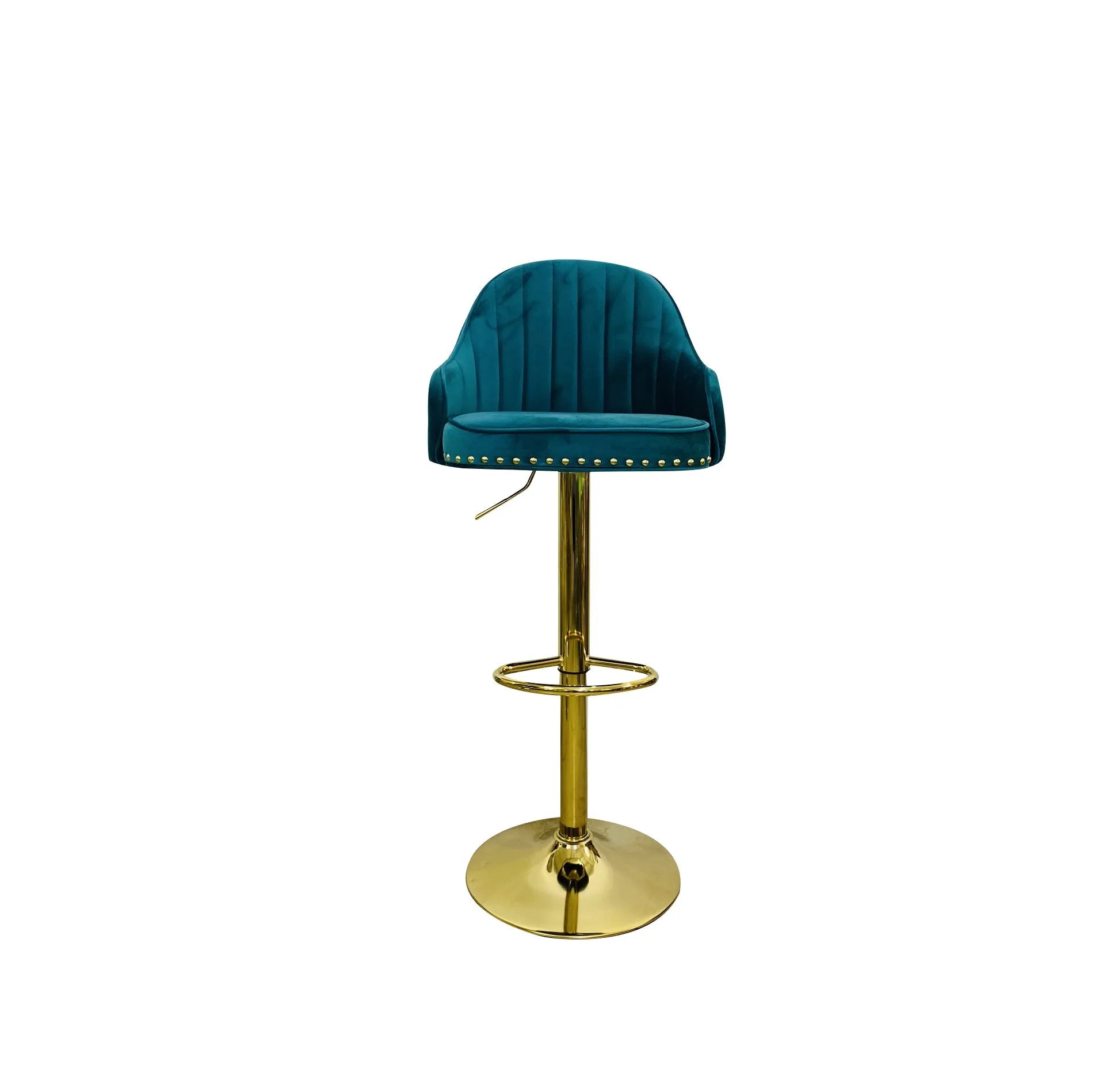 TEAL GOLD BAR CHAIRS