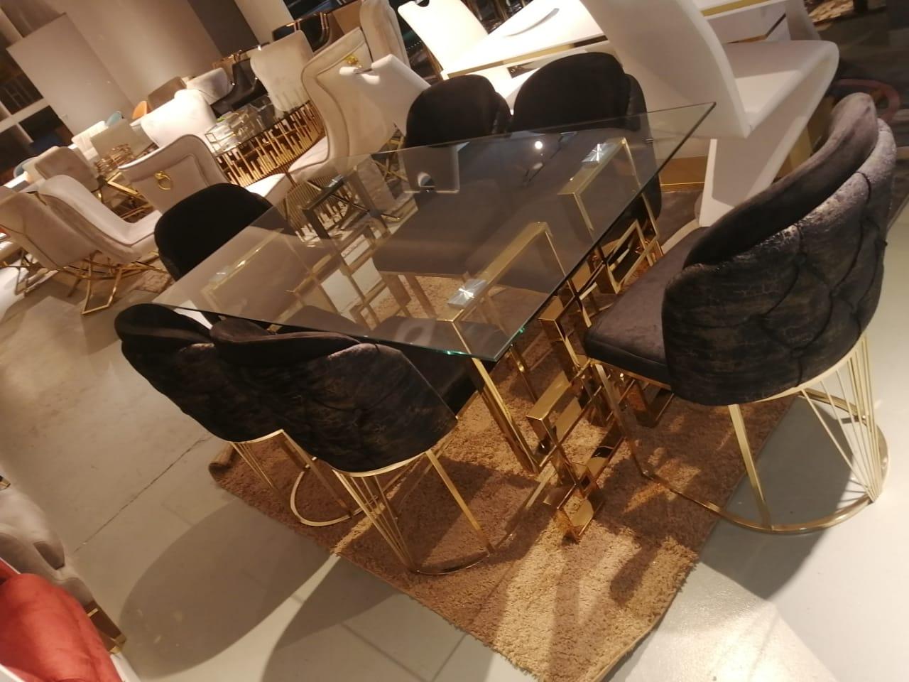 gold dining set